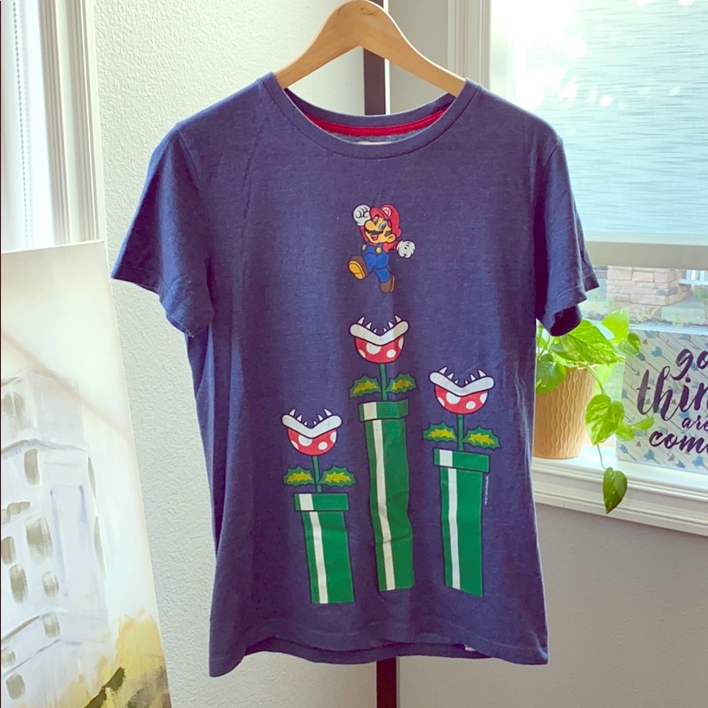 Super Mario Bros Old Navy Tee, Blue, Kids XL